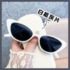 Óculos de Sol Personalizados Pretos com Armação Estreita para Mulheres, Acessórios Inspirados em Tecnologia, Óculos de Sol com um Toque de Moda Europeia e Americana, Óculos Populares de Influenciadores para Fotos