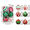 Supermercado Europeo y Americano Venta al por Mayor Decoraciones Navideñas 6cm 6 Cajas Transparentes Bolas de Navidad Pintadas Colgantes para Árbol de Navidad