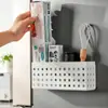 Colgador de Absorción Magnética KM5102 Estante de Almacenamiento de Absorción Magnética para Refrigerador Horno de Microondas Estante de Acabado No Adhesivo Montado en Pared