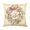 Venta Caliente de Pascua Funda de Almohada de Conejo Nórdico Oficina Sofá Funda de Cojín de Lino Transfronterizo Decoración del Hogar Modelo Nuevo