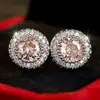Pendientes redondos de diamantes completos con textura estilo Hong Kong transfronterizos, pendientes redondos huecos de alta gama europeos y americanos para mujer, joyería innovadora personalizada
