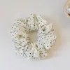 Scrunchie de tecido plissado com poá, elástico simples de malha suave para cabelo, faixa elástica para mulheres, acessório de cabelo de alta costura e elegante