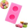 Molde de silicona para hacer tú mismo, con 2 agujeros, para macarrones, chocolate, caramelos, gomas de mascar, aromaterapia, yeso para coche