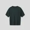 Série Luxury SilenciosoTricô de Seda de Amora Macia de Peso Pesado com Gola Redonda Manga Curta para Mulheres Verão Cor Sólida Pulôver Camiseta de Seda Genuína
