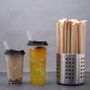 Pajilla Gruesa de Papel Kraft 19cm Transparente Desechable para Té de Leche con Perlas Boba Tendencia Pajilla Grande Boca Gruesa Extendida 23cm