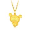 Colgante de oro 3D Zhenrong para mujer, collar de oro de imitación, año de la rata del zodíaco, joyería de oro 24