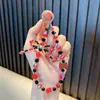 Llavero de aleación con lazo y cuentas, cadena para teléfono, colgante, adorno para bolso, cordón para llavero de coche, decoración, regalo