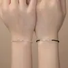 Pulsera de Plata de Ley 999 con Ágata para Pie S999 Pulsera de Pareja Temperamento Sencillo Moda Única Regalo de Arte Pulsera para Regalar