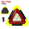 Sinal de Alerta Triangular Luminoso para Carro Tripé Estacionamento Refletivo Flash Solar Luz de Emergência Sinal Triangular de Carro