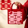 Bolsa de Letras "Feliz" de Fieltro Bolsa de Regalo para Boda Dama de Honor Bolsa para Guardar Dulces y Semillas de Boda Bolso para Recién Casados Bolsa para Dama de Honor