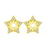 Fábrica de Origen Pendientes de Estrella de Cinco Puntas Completamente Incrustados de Circonita Listos para la Venta al por Mayor Joyería de Cobre Micro-Incrustada Estilo Dama Elegante Cien Torres