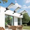 Lámpara de calle solar integrada transfronteriza, impermeable para exteriores, con sensor de radar de cuerpo humano, se enciende automáticamente al anochecer
