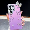 Adecuado para funda de teléfono Samsung S26Ultra A57 Diamante Estrella A27 Dopamina Lazo DIY S25FE funda suave tipo piel