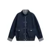 Beijie Roupa Masculina 2026 Primavera Nova Jaqueta Jeans Patchwork Xadrez Gola Alta Marca Tendência Masculina Jaqueta Workwear Solta