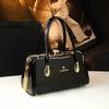 Bolsa Feminina Elegante e Estilosa 2026, Bolsa Grande Feminina de Couro Patente, Bolsa Feminina de Couro Genuíno de Alta Qualidade, Bolsa de Ombro Único Transversal, Tendência