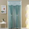 Cortina de Porta de Renda Cortina Divisória Doméstica Sem Furos Quarto Cozinha Cortina de Gaze Opaca de Camada Dupla Cortina Anti-Mosquito Verão Novo Estilo