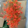 Fábrica en stock flor artificial transfronteriza eucalipto campanilla ratán colgante de pared flor de seda hogar boda jardín exterior flor