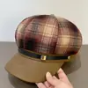 Gorra de Newsboy Estilo Británico Retro Otoño e Invierno Moda Coreana Versátil Gorra Octagonal Moda Japonesa Boina de Moda para Mujer