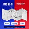 Impressão Manual Colorida Página Colorida Página Única Preto e Branco Impressão Colorida Cartão Dobrável Cartão de Garantia Manual Dobrável Fábrica de Impressão