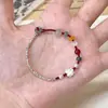 Guirnalda de Principios de Primavera Estilo Bosque Pulsera de Cristal Natural Nueva Pulsera Popular Pulsera de Malla Tejida Hecha a Mano