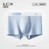 Roupa íntima masculina feita de algodão puro, cuecas boxer de algodão Classe A, tamanho grande, cintura média, shorts de verão antibacteriano respirável, shorts de quatro pontas para homens