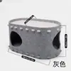 Nido para Gatos de Gran Espacio Transfronterizo Ovalado Resistente a los Arañazos No Colapsable Casa para Gatos de Doble Capa Universal Cuatro Estaciones Fieltro Nido para Mascotas