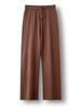 Nuevo Estilo de Verano 2025 Pantalones Casuales de Punto de Lana Peinada de 26 Hilos Color Sólido Cordón Holgado Pierna Ancha Estilo Largo