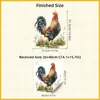 Pegatinas de Pared Autoadhesivas de Gran Gallo de Granja Pastoral de Dibujos Animados, Pegatinas para Refrigerador, Pegatinas de Decoración de Habitación con Personalidad HS1061Q