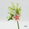 Flores Artificiales de Seda para Novias y Damas de Honor, Fabricación de Ramos, Decoración del Hogar, Imanes para Refrigerador, Flores Artificiales, Flores de Loto con Astas de Ciervo Atadas a Mano