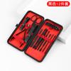 Set de Cortauñas de Acero Inoxidable Negro Set de Cortauñas para el Hogar Set de 24 Piezas Pinza para Cejas Aguja para Acné Set de Herramientas para Manicura