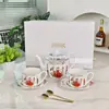 Serie Sol Estrella Dijia Transfronteriza Taza de Café Tetera Exquisita Porcelana Ósea Taza de Té Banquete en Casa Juego de Té Recuerdo