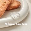 Anillo para Mujer S925 Nicho Simple Ola Asimétrica Diseño Versátil Giro Giro Anillo Liso Abertura Galvanoplastia