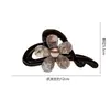Pinza grande para el pelo con forma de corazón dulce estilo coreano, exquisita pinza para recogidos en la parte trasera de la cabeza, accesorio para el pelo de pinza de tiburón floral romántico para mujer