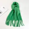 Bufanda de Color Sólido para Mujer Invierno Nuevo Bufanda de Imitación Cachemir Europea y Americana Bufanda Cálida Multicolor Transfronteriza Chal Largo Venta al por Mayor