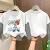 Camiseta de manga larga para niño, imitación dos piezas, algodón puro, nuevo estilo otoño 2026, para niños mayores, top básico para primavera y otoño