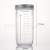 Frasco de vidrio transparente tipo Mason con escala, suministros para hornear, frasco de vidrio para fermentación de pan, frasco sellado para fermentación de masa