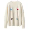 Suéter pullover de punto tejido para mujer, dulce, tridimensional, bordado floral hecho a mano, para otoño e invierno, suéter de punto que reduce la edad, suéter de punto de manga larga para estudiantes