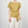 Oferta Especial, Sem Devoluções ou Trocas -2508102- Top Slimming Nanyou de Alta Qualidade com Design Exclusivo, Cadarço Irregular Simples para Ajustar a Cintura