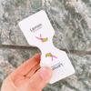 Novo bonito bonito coelho hairpin grab clipe cartão de papel DIY urso dourado cocar elástico acessórios embalagem papelão atacado