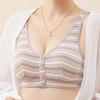 Fivela frontal Mom Underwear Mulheres de meia-idade e idosas Estilo colete Peito grande Sem anel de aço Forro de algodão puro Fat Mom Plus Size Fino