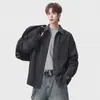 Camisa jacket de mezclilla holgada retro de otoño para hombre, nueva camisa casual de manga larga lavada para hombre, estilo americano genial y elegante