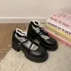 Zapatos Pequeños de Cuero Estilo Japonés Dulce Fresco Jk para Mujer Nuevos Primavera y Otoño 2025 Tacón Grueso Estilo Universitario Aumentadores de Altura Zapatos Mary Jane