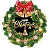 Guirnalda de Campanas Navideñas Pegatina de Vidrio Estático Lazo Rojo Pegatina Decorativa para Ventanas para Tiendas