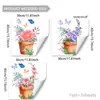 Pegatinas Decorativas Florales Simples y Frescas para Ventanas, Escaparates, Puertas de Cristal, Decoración del Hogar, PVC Estático de Doble Cara Visible