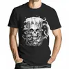 LAZADA AliExpress Coruja Corvo Tie-Dye Caveira Esqueleto Estampa Digital 3D Camiseta de Manga Curta