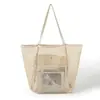 Bolsa de malla para playa bolso de mano Amazon bolsa de malla grande para mujer con múltiples bolsillos adecuada para viajes y natación
