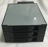 Bandeja intercambiable en caliente. Caja 2 expansión de unidad óptica módulo de 3 bahías de 3.5 pulgadas con backplane. NAS Integrado Synology Negro