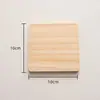 Posavasos de Madera Maciza Más Vendido Transfronterizo Logotipo Grabado Cuadrado Redondo Amor Posavasos de Madera para el Hogar Posavasos de Madera Aislante del Calor