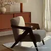 Sillón individual Richard, estilo francés, vintage, para sala de estar, balcón, sillón de madera maciza, diseño de sofá perezoso.