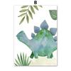 Pintura decorativa moderna nórdica de desenho animado dinossauro planta verde quarto infantil pintura pendurada pôster sala de estar inspiracional núcleo de pintura inglês